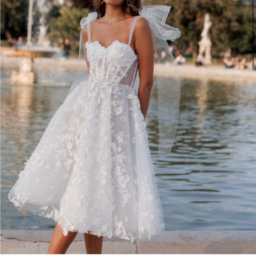 Rosie Etienne Sofia White Bridal Dress Floral